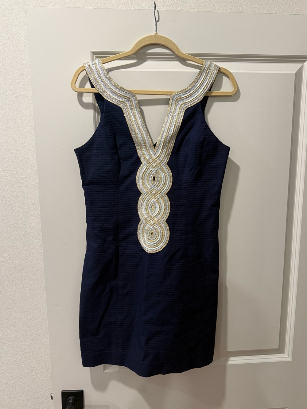 Lilly Pulitzer Valli Shift Navy Blue Dress Size 8